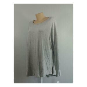 Style & Co Heathered Top Light Grey Heather 0X Snit Top Comfy Lightweight Soft